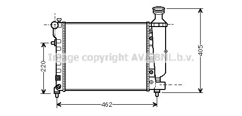 AVA QUALITY COOLING Jäähdytin,moottorin jäähdytys CN2206